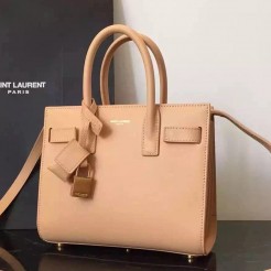 Yves Saint Laurent Nano Sac De Jour Bag In Beige Leather