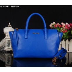 Miu Miu Blue Leather Top Handle Bag