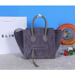 Celine Dark Grey Boston Suede Bags