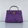 Hermes Kelly 32cm Ostrich Vein 6108 Purple Golden