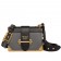 Prada Cahier Shoulder Bag In Grey/Black Leather