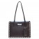 Prada Black Etiquette Calfskin Tote With Metal Stud Trim