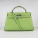 Hermes Kelly 35cm Togo Leather handbag green/silver