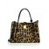 Miu Miu Madras Leopard-Print Calf Hair Satchel Beige