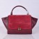 Celine Large Trapeze Leather Bag Wine Suede