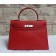 Hermes Kelly 32cm Epsom Leather Handbag Red Silver