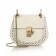 Chloe Drew Small Perforated Leather Shoulder Bag White