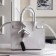 Yves Saint Laurent Nano Sac De Jour Croc Embossed White Bag