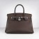 Hermes Birkin 30cm Togo leather Handbags dark coffee silver