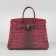 Hermes Birkin 35CM Lizard Pattern handbag 6089 Red/silver