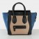 Celine Large Luggage Tote Black Nude Blue Suede