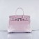Hermes Birkin 35cm 6089 New Crocodile Vein Handbags Pink Silver