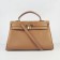 Hermes Kelly 35cm Togo Leather handbag light coffee/gold