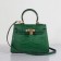 Hermes Kelly 25cm Lizard Leather Bag Green Gold