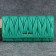 Miu Miu Matelasse Shiny Calf Leather Wallet 6618 Green