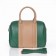 Givenchy Lucrezia Small Boston Bag Green/Apricot Leather 1112S