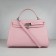 Hermes Kelly 32cm Togo leather handbag 6108 pink silver