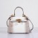 Hermes Kelly 20cm Lizard Leather Bag Grey White Gold