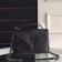 Yves Saint Laurent Medium Monogram College Bag in Black Goatskin