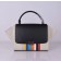 Celine Large Trapeze Black Rainbow Stripe Canvas Tote