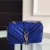 Yves Saint Laurent Baby Monogram Chain Bag In Blue Goatskin