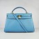 Hermes Kelly 35cm Togo Leather handbag light blue/golden