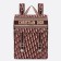 Dior Backpack In Burgundy Oblique Embroidered Canvas