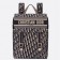 Dior Backpack In Blue Oblique Embroidered Canvas