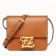Fendi Karligraphy Bag In Brown Calfskin Leather